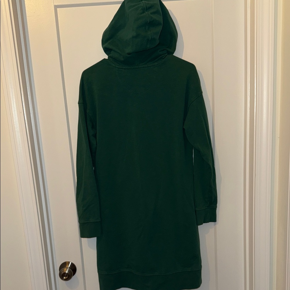Toad&Co Deep Teal Hooded Sweatshirt Dress NWOT medium - Picture 3 of 3